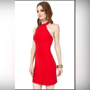Teeze Me" Red Halter Neck Dress Size 11